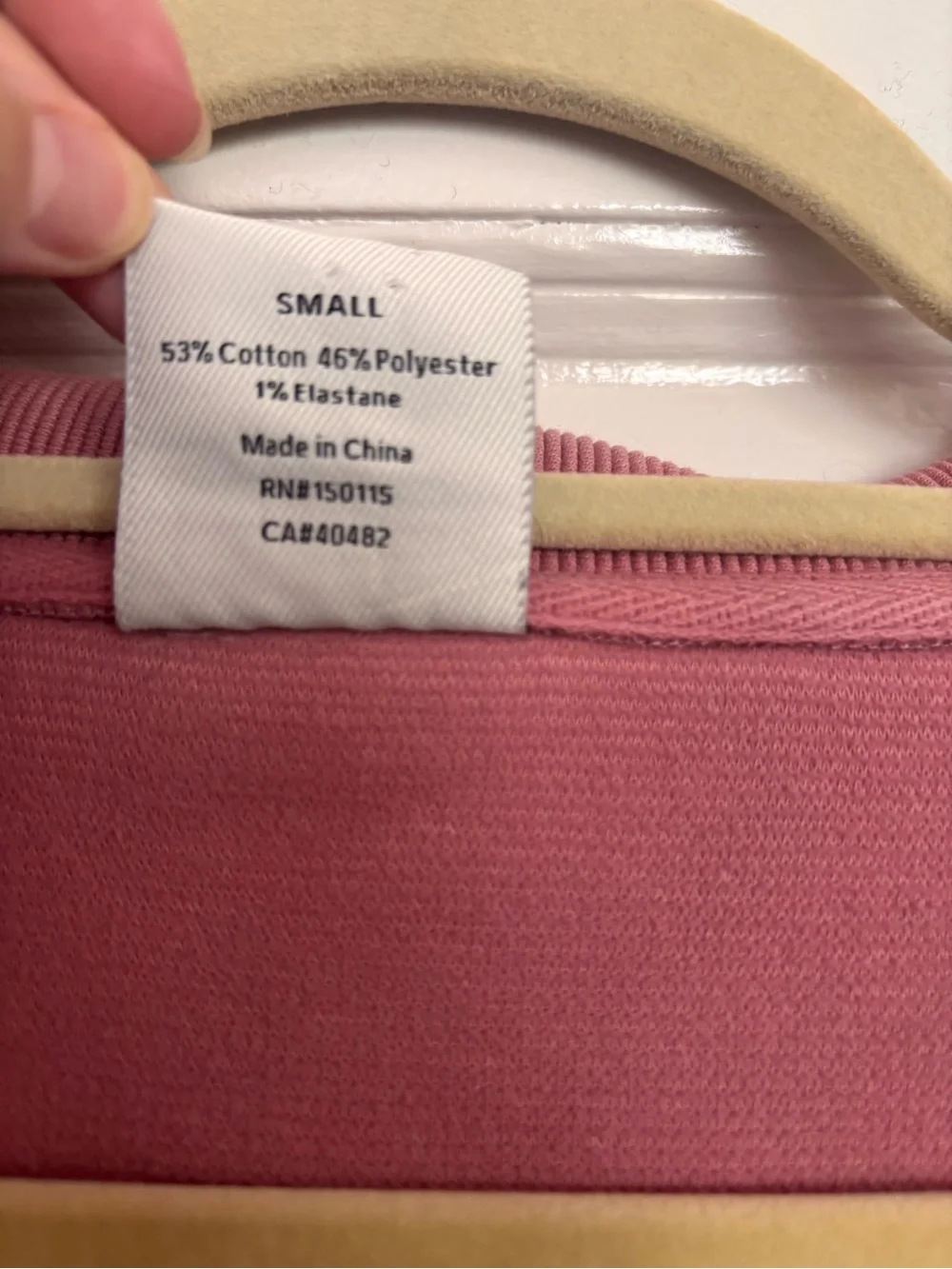 Varley Hawley half zip in Dusty Rose Pink size S